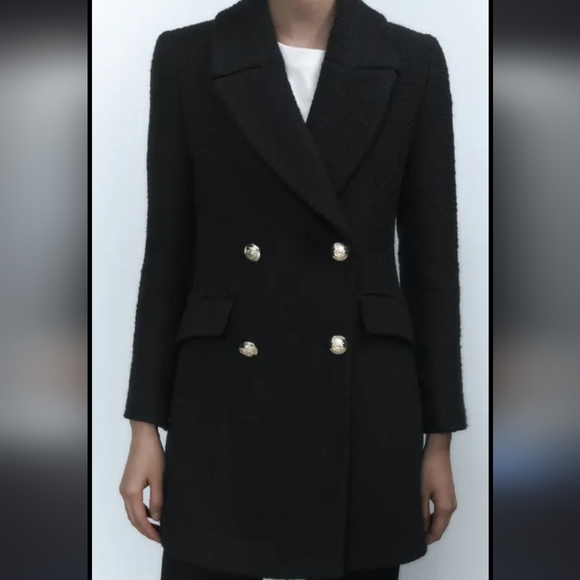 ZARA | Long fitted double breasted blazer/coat - Picture 8 of 8